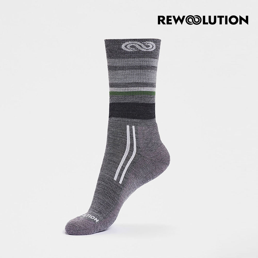 REWOOLUTION - 【Rewoolution】TREKK 輕量羊毛健行襪(灰色) 羊毛 保暖 羊毛襪登山必備 |BB1NAB02