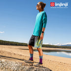 Injinji - 【injinji】女 Trail野跑避震吸排五趾中筒襪FX (暮夜藍) - WAA3957 | 吸濕排汗 厚底防震 防腳底水泡 推薦女襪