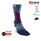 Injinji - 【injinji】女 Trail野跑避震吸排五趾中筒襪FX (暮夜藍) - WAA3957 | 吸濕排汗 厚底防震 防腳底水泡 推薦女襪