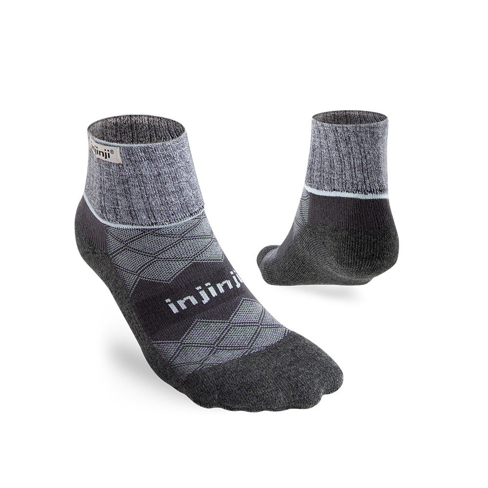 Injinji - 【injinji】女 Runner全方位防護跑襪-外襪 (灰色) -WAA9793 | 短襪 網路推薦 馬拉松慢跑 長跑專用襪