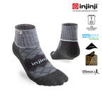 Injinji - 【injinji】女 Runner全方位防護跑襪-外襪 (灰色) -WAA9793 | 短襪 網路推薦 馬拉松慢跑 長跑專用襪