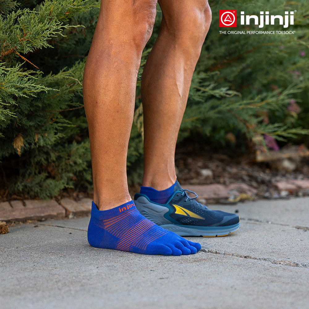 Injinji - 【injinji】Run輕量吸排五趾隱形襪NX (藍寶石) - NAA1355 | COOLMAX 快乾襪 吸濕排汗 輕量透氣 五趾襪 隱形襪