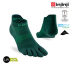 Injinji - 【injinji】Run輕量吸排五趾隱形襪NX (翡翠綠) - NAA1345 | COOLMAX 快乾襪 吸濕排汗 輕量透氣 五趾襪 隱形襪