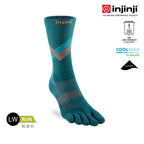 Injinji - 【injinji】Run輕量吸排五趾中筒襪NX (潟湖綠)  - NAA1947 | COOLMAX 快乾襪 吸濕排汗 輕量透氣 中筒襪