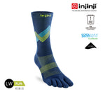 Injinji - 【injinji】Run輕量吸排五趾中筒襪NX (熾焰藍)  - NAA1958 | COOLMAX 快乾襪 吸濕排汗 輕量透氣 中筒襪
