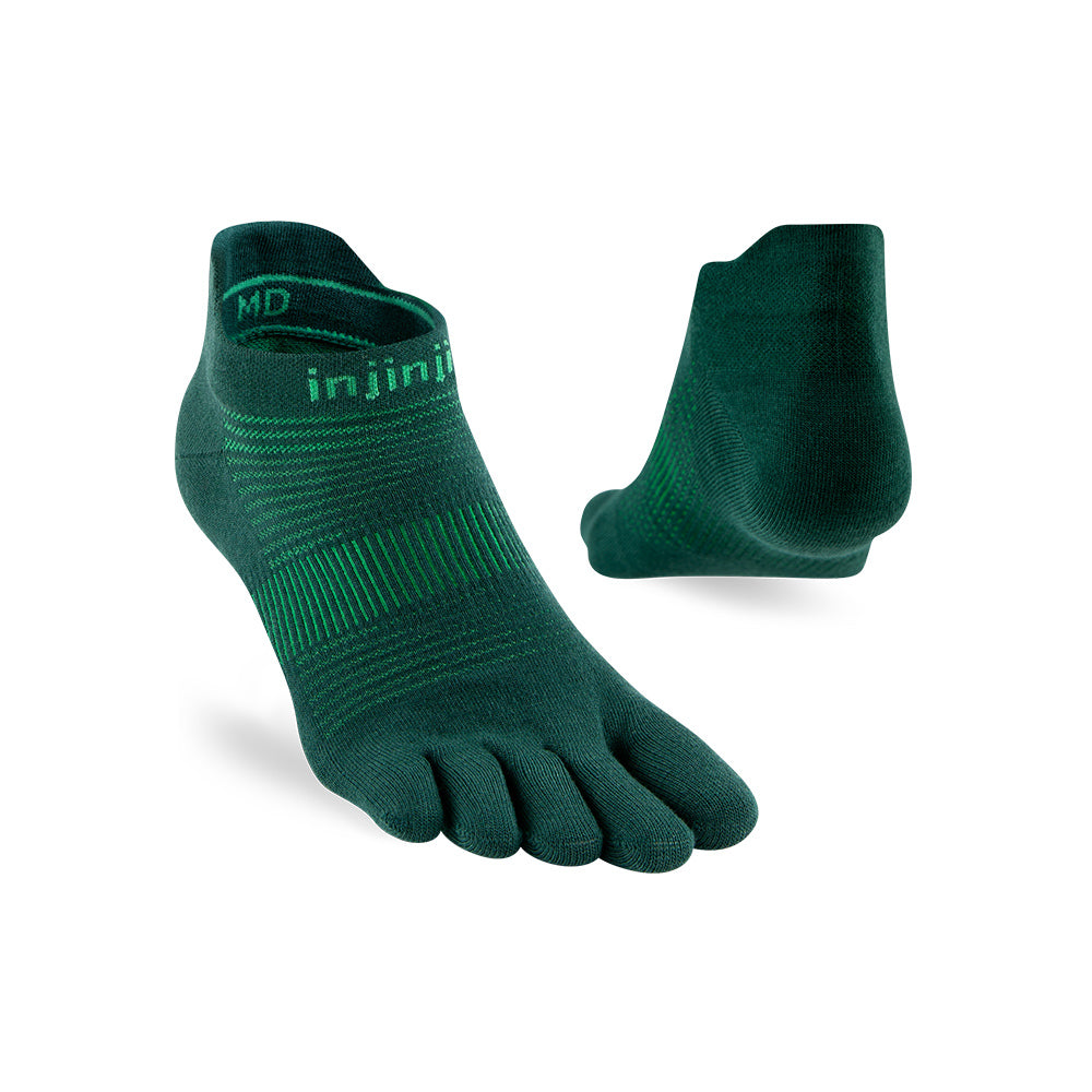 Injinji - 【injinji】Run輕量吸排五趾隱形襪NX (翡翠綠) - NAA1345 | COOLMAX 快乾襪 吸濕排汗 輕量透氣 五趾襪 隱形襪