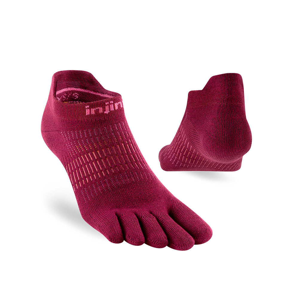 Injinji - 【injinji】女 Run輕量吸排五趾隱形襪NX(紅甜菜根)  - WAA90 07 | COOLMAX 女生腳型 吸濕排汗 輕量透氣 五趾襪 隱形襪