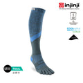 Injinji - 【injinji】Trail野跑避震吸排五趾高筒襪 (風暴藍) - NAA3557 | 厚底防震 運動員推薦 吸濕排汗 五趾襪