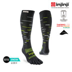 Injinji - 【injinji】SNOW THERMOLITE保暖五趾高筒襪 (影黑) - NAA0195 | COOLMAX 保暖襪 吸濕排汗 五趾襪 高筒襪