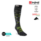 Injinji - 【injinji】SNOW THERMOLITE保暖五趾高筒襪 (影黑) - NAA0195 | COOLMAX 保暖襪 吸濕排汗 五趾襪 高筒襪
