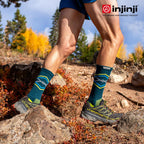 Injinji - 【injinji】Trail野跑避震吸排五趾中筒襪FX (墨綠) - NAA3738 | 吸濕排汗 厚底防震 防腳底水泡 推薦鐵人襪