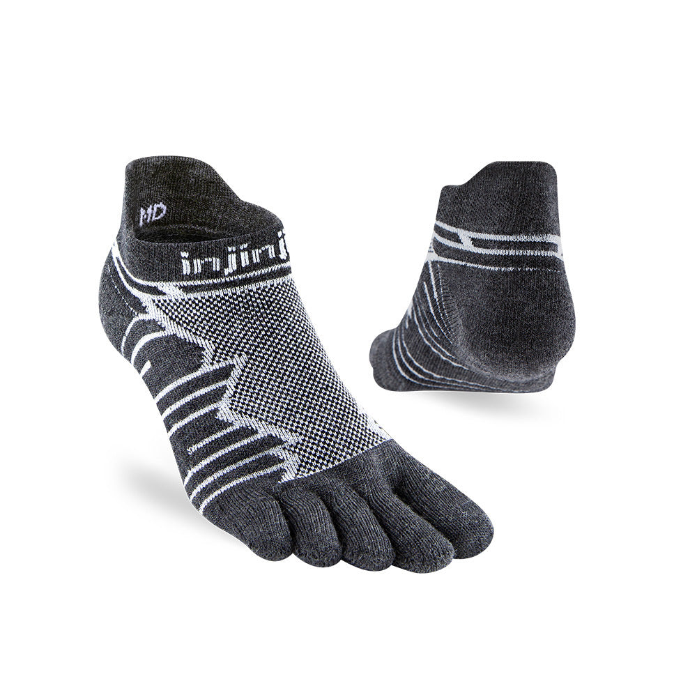 Injinji - 【injinji】Ultra Run終極系列羊毛五趾隱形襪 (石板灰) - NAA7794 | 吸濕排汗 輕量透氣 羊毛襪 避震緩衝 推薦跑步襪