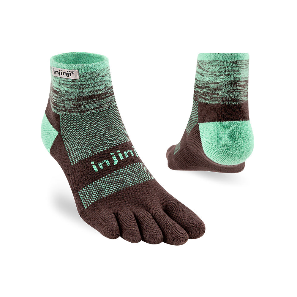 Injinji - 【injinji】Trail野跑避震吸排五趾短襪 (薄荷) - NAA3644 | 厚底防震 運動員推薦 吸濕排汗 五趾襪