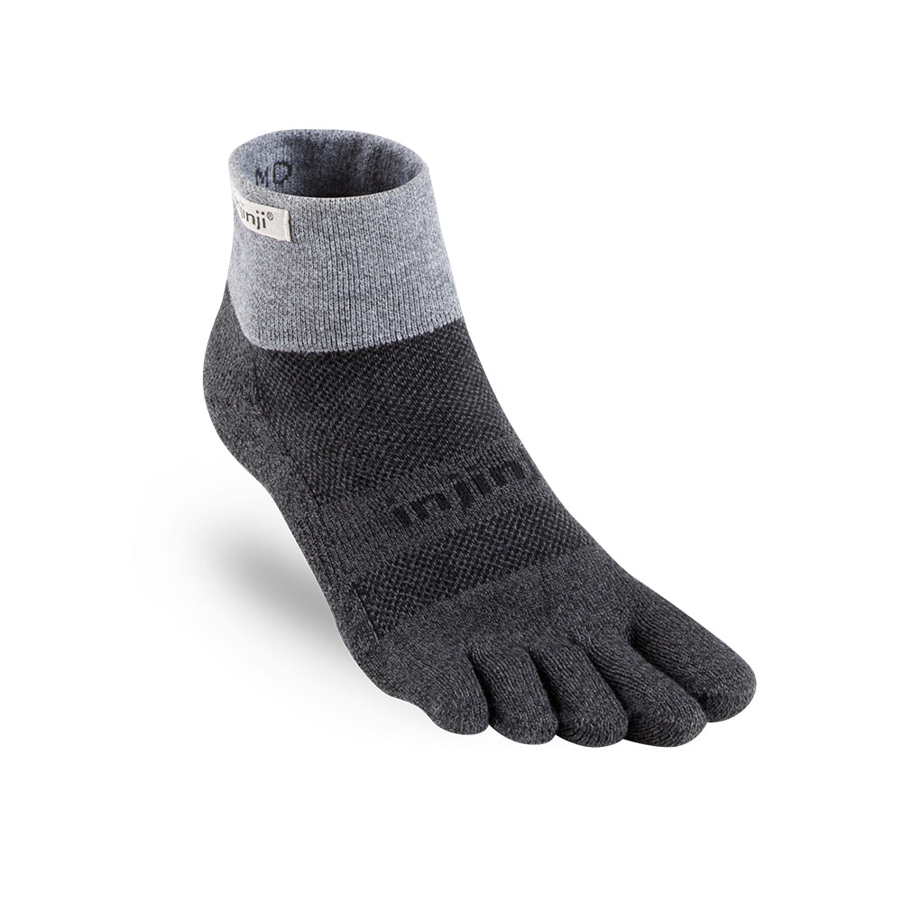 Injinji - 【injinji】Trail野跑避震吸排五趾短襪 (黑色)-NAA3695 | 厚底防震 運動員推薦 吸濕排汗 五趾襪