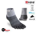 Injinji - 【injinji】女 Trail野跑避震吸排五趾短襪(黑色) - WAA3895 | 厚底防震 運動員推薦 吸濕排汗 五趾襪