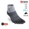 Injinji - 【injinji】女 Trail野跑避震吸排五趾短襪(黑色) - WAA3895 | 厚底防震 運動員推薦 吸濕排汗 五趾襪