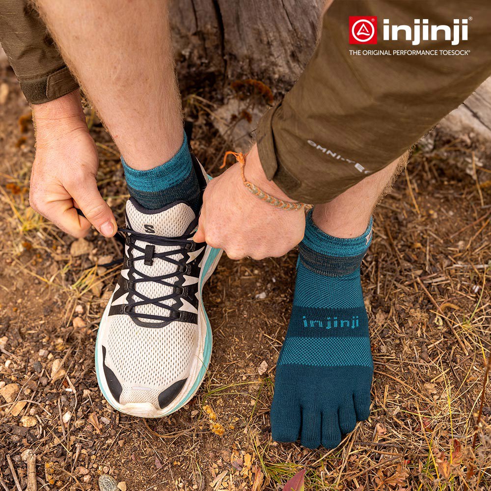 Injinji - 【injinji】Trail野跑避震吸排五趾短襪 (午夜藍) - NAA3658 | 厚底防震 運動員推薦 吸濕排汗 五趾襪