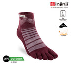 Injinji - 【injinji】Outdoor戶外避震羊毛五趾短襪NX (石榴紅)-NAA7508 |五趾襪 登山襪 登山推薦 防臭抗菌 吸濕排汗 羊毛襪