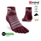 Injinji - 【injinji】Outdoor戶外避震羊毛五趾短襪NX (石榴紅)-NAA7508 |五趾襪 登山襪 登山推薦 防臭抗菌 吸濕排汗 羊毛襪