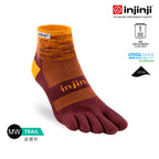 Injinji - 【injinji】Trail野跑避震吸排五趾短襪 (太陽橘) - NAA3617| 厚底防震 運動員推薦 吸濕排汗 五趾襪