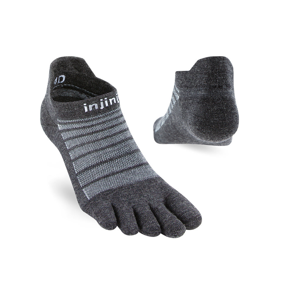 Injinji - 【injinji】Run輕量羊毛五趾隱形襪NX(石板灰) - NAA0794 | 羊毛材質 防臭抗菌襪 吸濕排汗襪