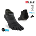 Injinji - 【injinji】Run吸排五趾隱形襪NX (黑色) - NAA1695 | COOLMAX 快乾襪 吸濕排汗 輕量透氣 五趾襪 隱形襪 標準款