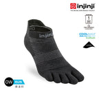 Injinji - 【injinji】Run吸排五趾隱形襪NX (黑色) - NAA1695 | COOLMAX 快乾襪 吸濕排汗 輕量透氣 五趾襪 隱形襪 標準款