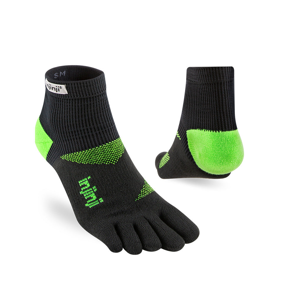 Injinji - 【injinji】Trainer訓練五趾短襪 (青檸綠) - NAA5733 | 厚底防震 訓練襪 吸濕排汗 五趾襪