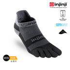 Injinji - 【injinji】Run避震吸排五趾隱形襪FX(黑灰) - NAA4095 | 吸濕排汗 厚底防震 防腳底水泡 好穿舒適
