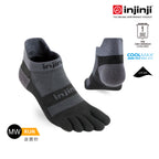 Injinji - 【injinji】Run避震吸排五趾隱形襪FX(黑灰) - NAA4095 | 吸濕排汗 厚底防震 防腳底水泡 好穿舒適