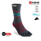 Injinji - 【injinji】Trail野跑避震吸排五趾中筒襪FX (山稜線) - NAA3794 | 吸濕排汗 厚底防震 防腳底水泡 推薦鐵人襪
