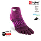 Injinji - 【injinji】女 Trail野跑避震吸排五趾短襪(堇紫) - WAA3877 | 厚底防震 運動員推薦 吸濕排汗 五趾襪