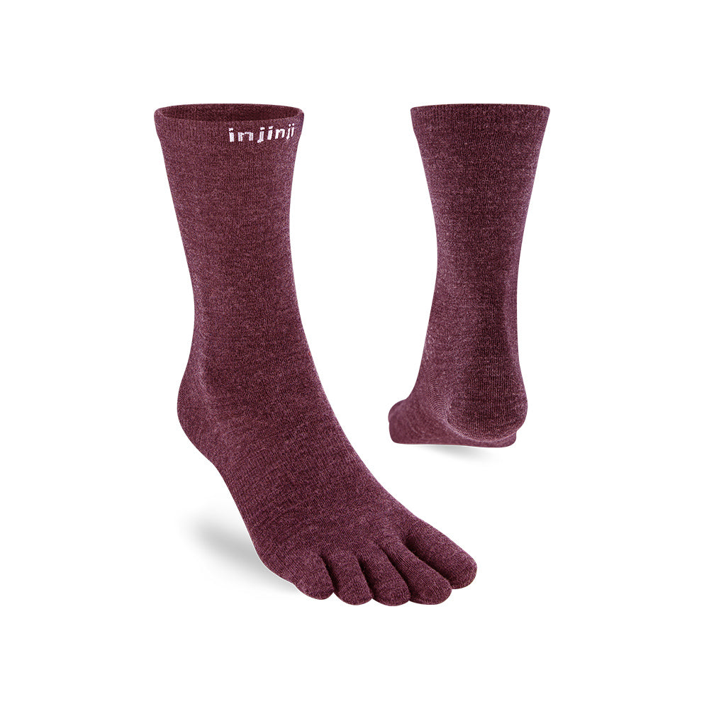 Injinji - 【injinji】Liner中筒羊毛內襪NX (石榴紅) - NAA2908 | 羊毛抗菌襪 吸濕排汗 登山推薦 五趾襪
