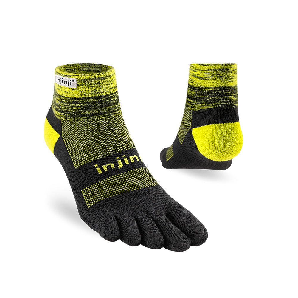 Injinji - 【injinji】Trail野跑避震吸排五趾短襪 (雷射黃) - NAA3622 | 厚底防震 運動員推薦 吸濕排汗 五趾襪