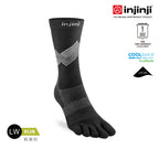 Injinji - 【injinji】Run輕量吸排五趾中筒襪NX (黑色)  - NAA1995 | COOLMAX 快乾襪 吸濕排汗 輕量透氣 中筒襪