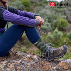 Injinji - 【injinji】Outdoor戶外避震羊毛五趾中筒襪NX (森林綠)-AA7648 |五趾襪 登山襪 登山推薦 防臭抗菌 吸濕排汗 羊毛襪