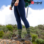 Injinji - 【injinji】Outdoor戶外避震羊毛五趾中筒襪NX (森林綠)-AA7648 |五趾襪 登山襪 登山推薦 防臭抗菌 吸濕排汗 羊毛襪