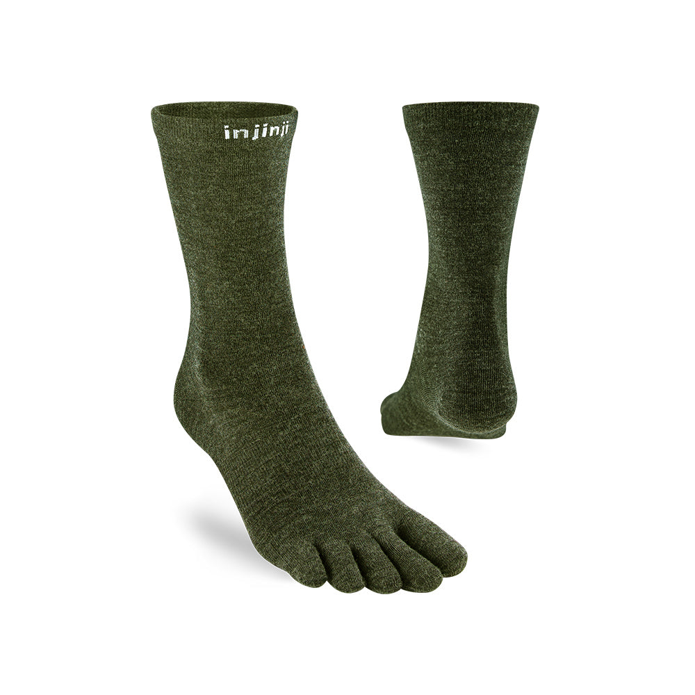Injinji - 【injinji】Liner中筒羊毛內襪NX (森林綠) - NAA2948 | 羊毛抗菌襪 吸濕排汗 登山推薦 五趾襪