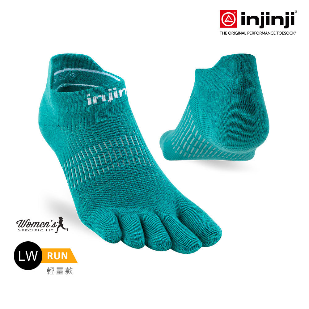 Injinji - 【injinji】女 Run輕量吸排五趾隱形襪NX(亞特蘭提斯)  - WAA9046 | COOLMAX 女生腳型 吸濕排汗 輕量透氣 五趾襪 隱形襪