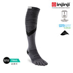Injinji - 【injinji】Trail野跑避震吸排五趾高筒襪 (黑色) - NAA3595 | 厚底防震 運動員推薦 吸濕排汗 五趾襪