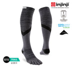 Injinji - 【injinji】Trail野跑避震吸排五趾高筒襪 (黑色) - NAA3595 | 厚底防震 運動員推薦 吸濕排汗 五趾襪