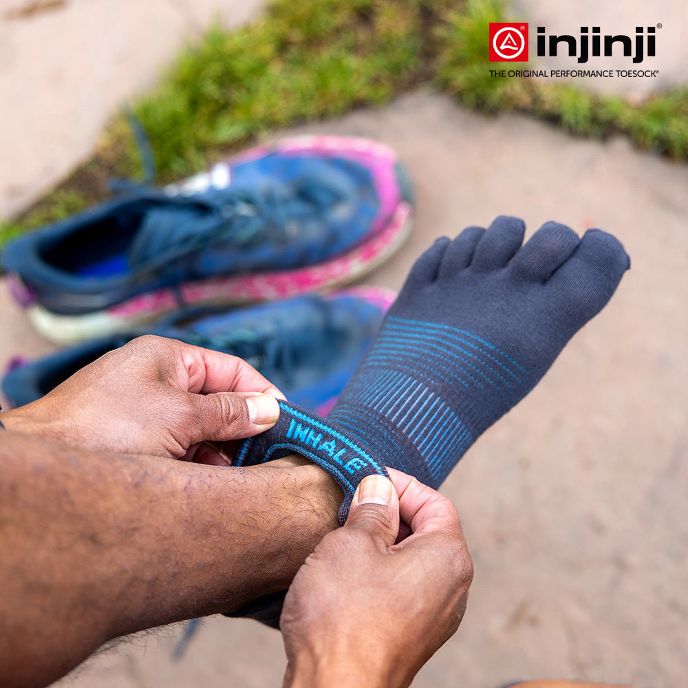 Injinji - 【injinji】Run輕量吸排五趾隱形襪NX (碳灰) - NAA1394 | COOLMAX 快乾襪 吸濕排汗 輕量透氣 五趾襪 隱形襪