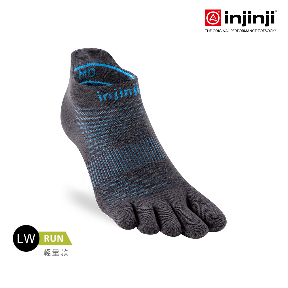 Injinji - 【injinji】Run輕量吸排五趾隱形襪NX (碳灰) - NAA1394 | COOLMAX 快乾襪 吸濕排汗 輕量透氣 五趾襪 隱形襪