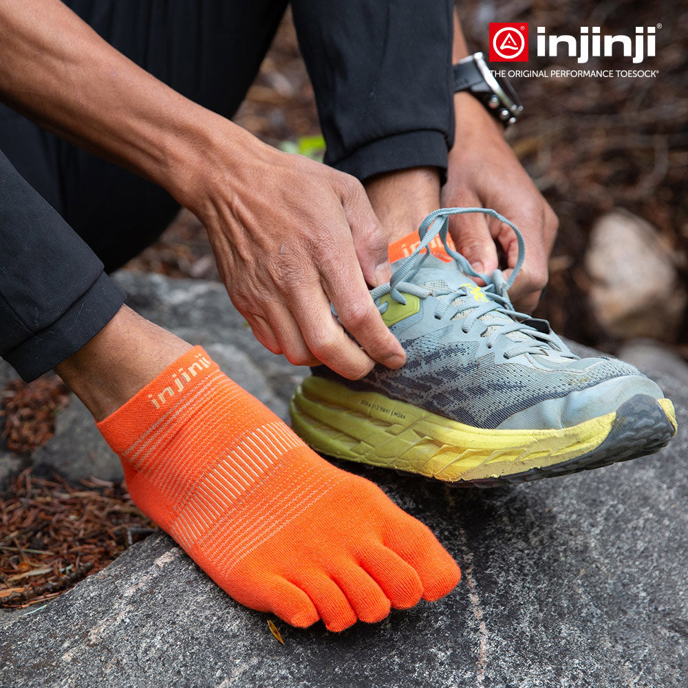 Injinji - 【injinji】Run輕量吸排五趾隱形襪NX (火焰橘) - NAA1314 | COOLMAX 快乾襪 吸濕排汗 輕量透氣 五趾襪 隱形襪