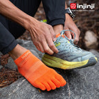 Injinji - 【injinji】Run輕量吸排五趾隱形襪NX (火焰橘) - NAA1314 | COOLMAX 快乾襪 吸濕排汗 輕量透氣 五趾襪 隱形襪