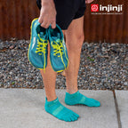 Injinji - 【injinji】Run輕量吸排五趾隱形襪NX (亞特蘭提斯) - NAA1346 | COOLMAX 快乾襪 吸濕排汗 輕量透氣 五趾襪 隱形襪