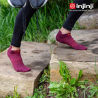 Injinji - 【injinji】女 Run輕量吸排五趾隱形襪NX(桃花心木)  - WAA9008 | COOLMAX 女生腳型 吸濕排汗 輕量透氣 五趾襪 隱形襪