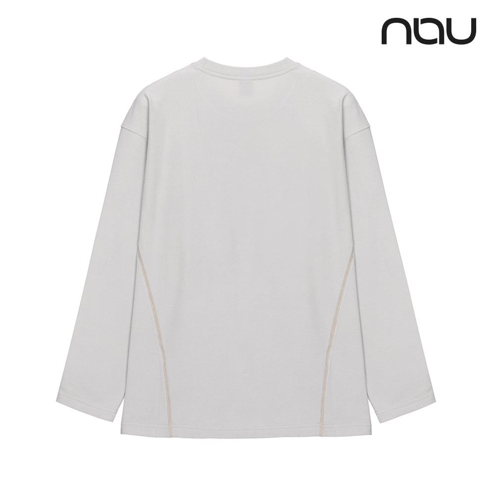nau - 【nau】雙面刷毛長袖上衣(暖灰色)-雙面刷毛 保暖 柔軟親膚 中性款|DB2NC703|1NUTSW4903