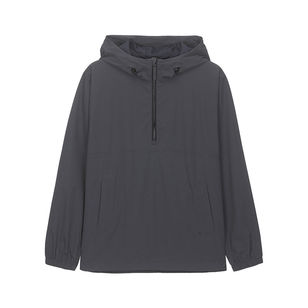 nau - 【nau】COMFY MESH LINED長袖半開襟(深灰)-防潑水 輕量 網狀內裡 中性款|DB2NC901|1NUJKW4502