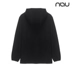 nau - 【nau】雙面刷毛連帽長袖上衣(黑色)-雙面刷毛 保暖 柔軟親膚 中性款|DB2NJ201|1NUTSW4902